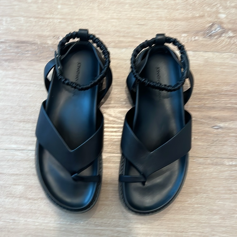 JONATHAN SIMKHAI Talie Toe Platform Leather Thong Sandals Shoes EU 38/US 8 - Picture 4 of 13